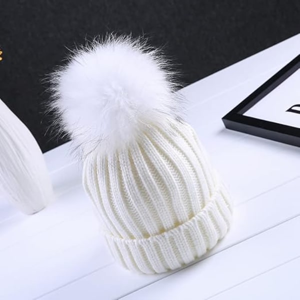 Dame Pige Vinter Beanie Hue, Varm Strikket Hue Fleeceforet Skull-XM2-