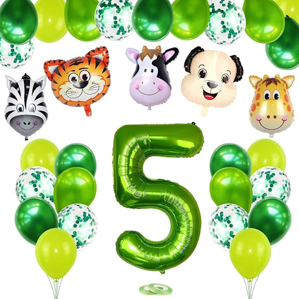 5 års fødselsdagsdekoration, 5 års børnefødselsdagsdekoration-XM2-