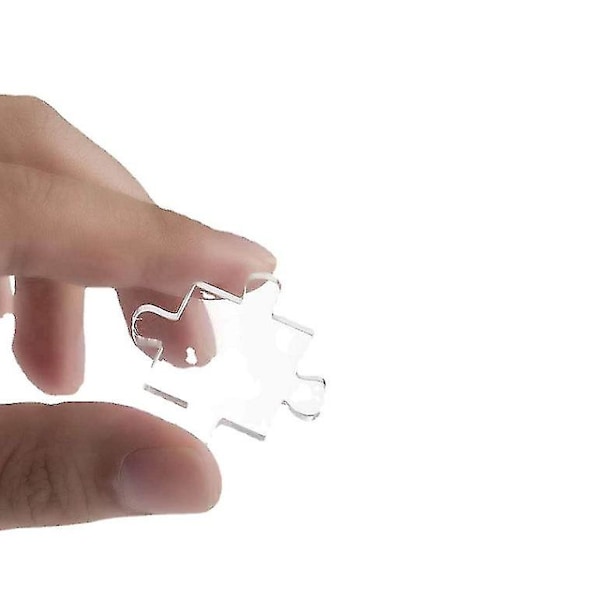 200 Bitar Transparent Pussel för Pojkar Flickor Roliga Transparenta Tomma Akrylpussel Leksaker Transparent Enkelt Pusselspel