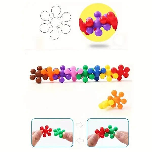 200 stk. Blommeblomst 3D Snefnug Byggeklodser