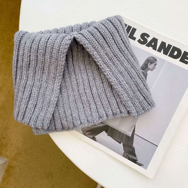 Strikket halstørklæde med turtleneck KHAKI 2 2 khaki-KK1- khaki 2-2