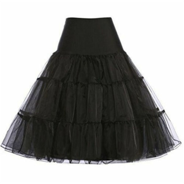 Tutu Kjortel Kristall Gaze Underkjol Bröllopsklänningar SVART-KK1- black