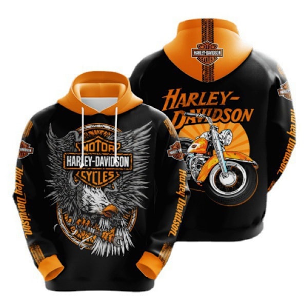 Herr Huvtröja, Motorcykel, Harley-Davidson, Dragsko, Långärmad A A S