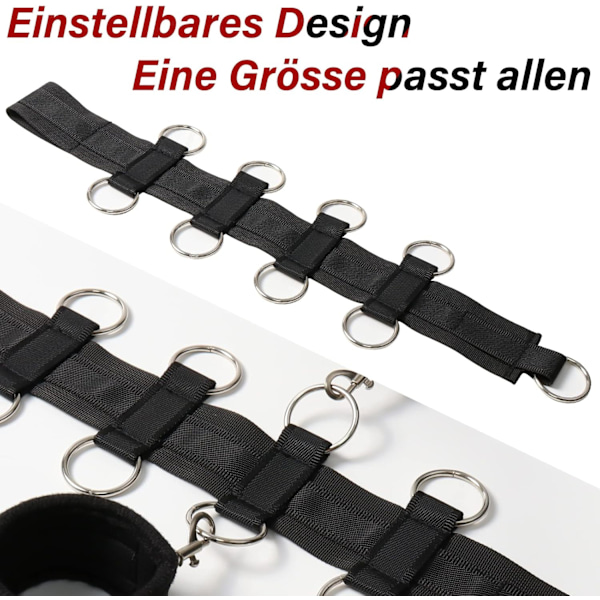 Restriksjoner Sex Bondage sett BDSM bondage sett med justerbare håndjern