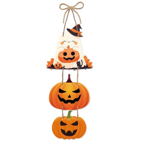 Halloween Honeycomb Midtpunkt og Guirlande Sæt, Spooky Borddekoration til Fest og Hjemsøgte Begivenheder Flag pull style E