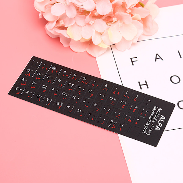 Arabisk tastatur klistermærke bogstav vandtæt frostet ingen refleksion