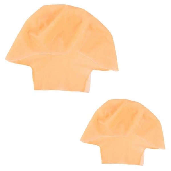 2 stk Slitesterke Sminke Parykker Latex Skallede Hetter Voksne Munk Kostyme Tilbehør-X74-
