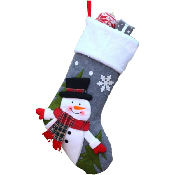 3D Snögubbe Julstrumpa, Stor Julstrumpa Present