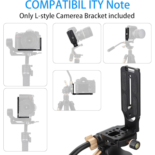 DSLR Kamera Vertikal Universell L-fäste Aluminium Snabbkoppling