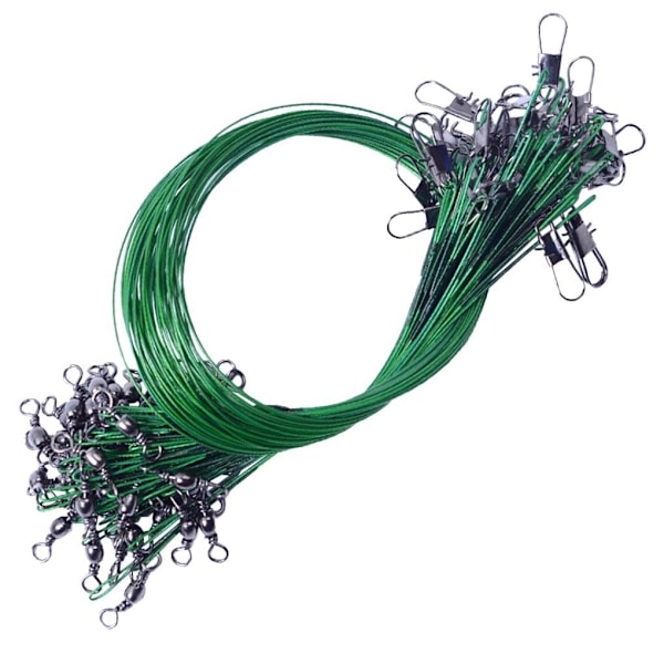 20x Stålforfang til Fiskeri - 15 cm - Grøn Green Grön