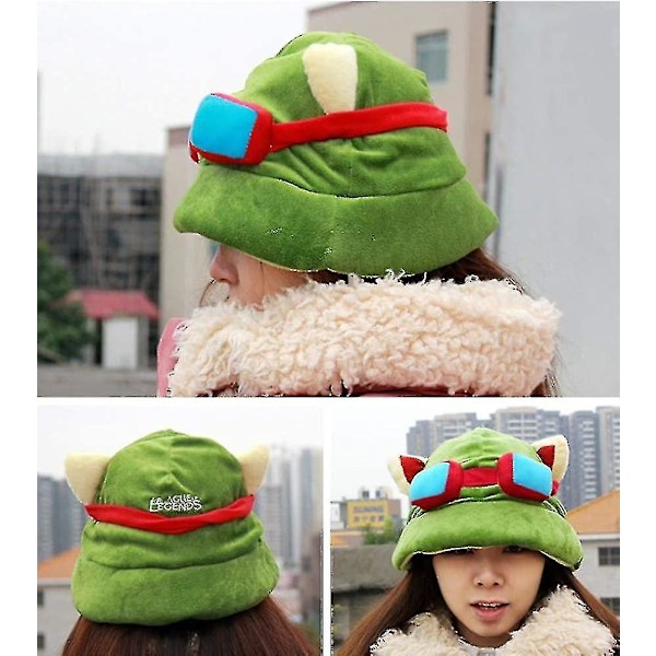 Vention Teemo League Of Legends Lol Hat - Perfekt til udklædning, karneval og cosplay - Kostume En