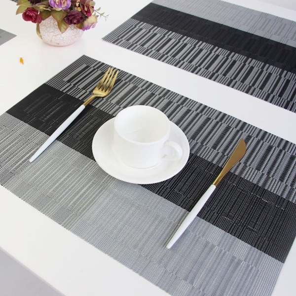 4 kpl ruokailualusta, pohjoismainen minimalistinen PVC-tabletti
