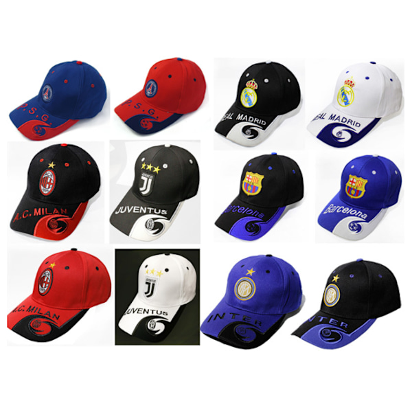 Unisex Baseballcaps med Broderi Justerbar Fotballcaps Chelsea Black