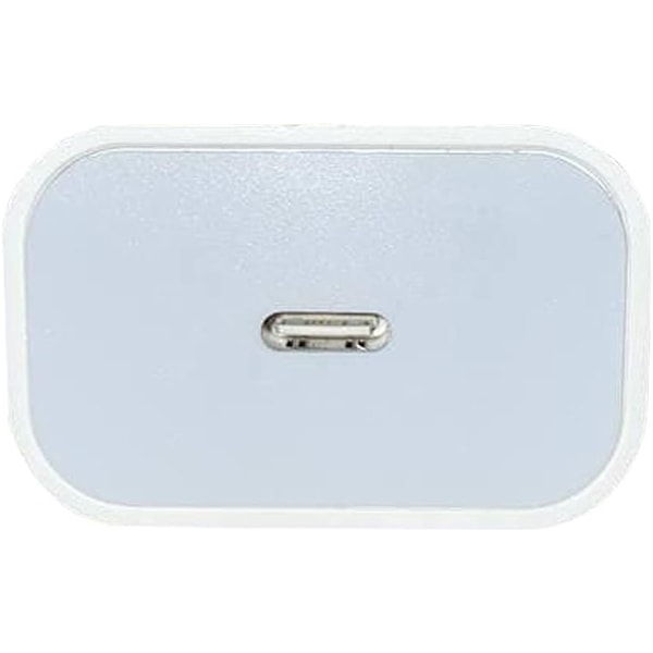 iPhone kompatibel 12/13/14/15/16 MAX PRO PLUS USB-C Väggadapter 20W PD (20W 1-PACK)