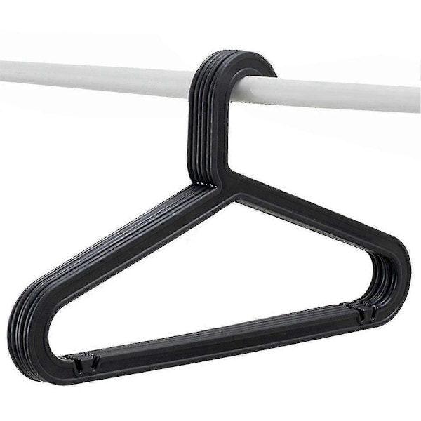 10-pack Standard PP Galge Lättviktig Skjortgalge För Vardagsbruk Black