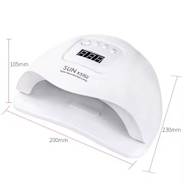 54W UV/LED Neglelampe med 10s/30s/60s/99s Timer white 580
