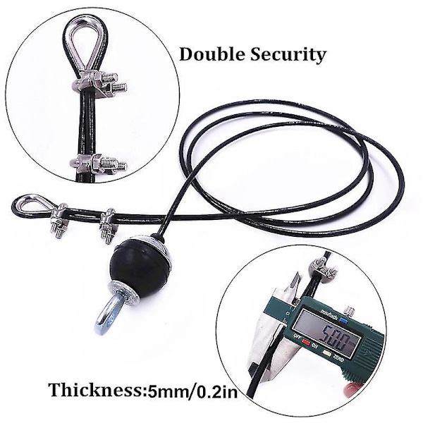 Gym Kabeltråd Rep Tjock Stål Ersättningsdelar För Hemmagym Fitness Kabel Hiss Tillbehör Dia 5mm（TypC-2.5M）