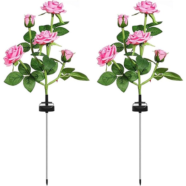 Solcellsdrivna trädgårdslampor för utomhusbruk, 2-pack