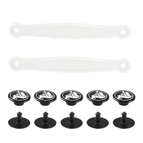 Ersättnings träskor hälremmar med nitar Slitstark PVC träskor rem för träskor sandaler reparation strand skotillbehör vit White