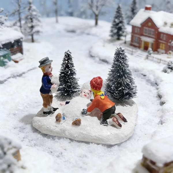 Julelandsby Tilbehør Figur Samleobjekt Bygningsscene Dekorasjon for Hjem Peis Julepynt MULTI