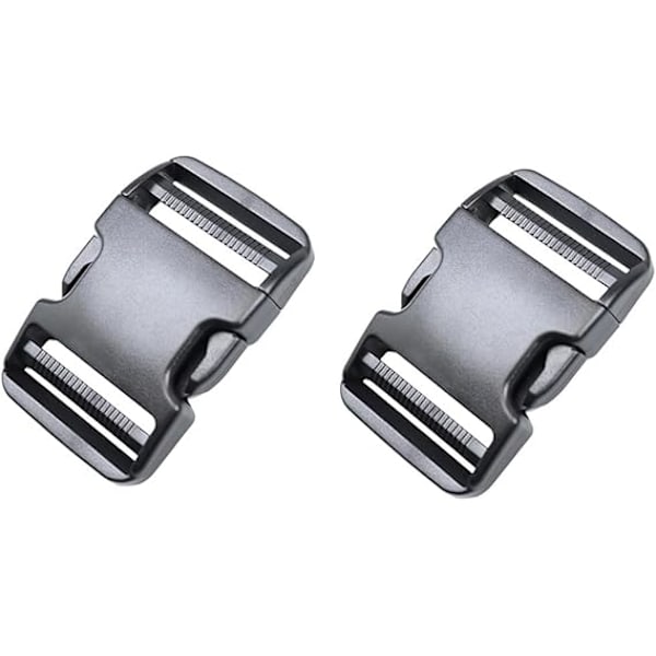 Hurtigspænder 50 mm Heavy Duty Plast Spænder Clips Snaps Rygsæk Spænde Udskiftning Dobbelt Justerbar Ingen syning 2 sæt