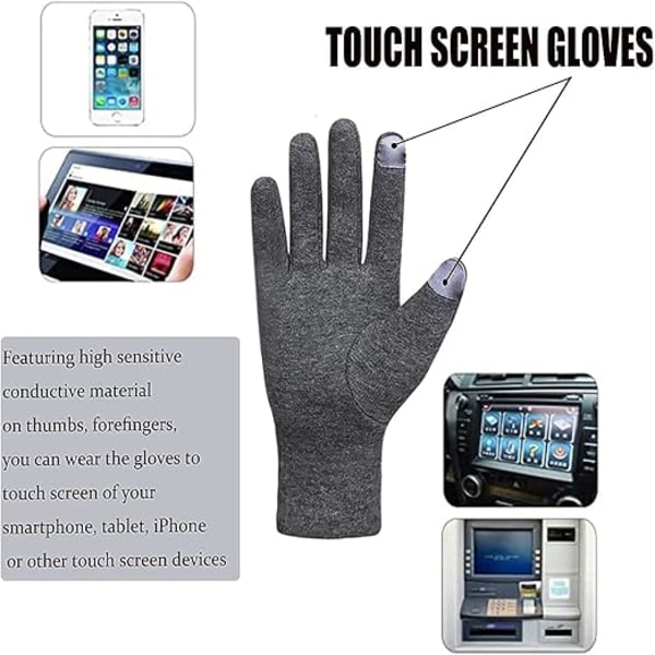 Dame Touch Screen Fleece Vindtette Hansker Vinter Varme