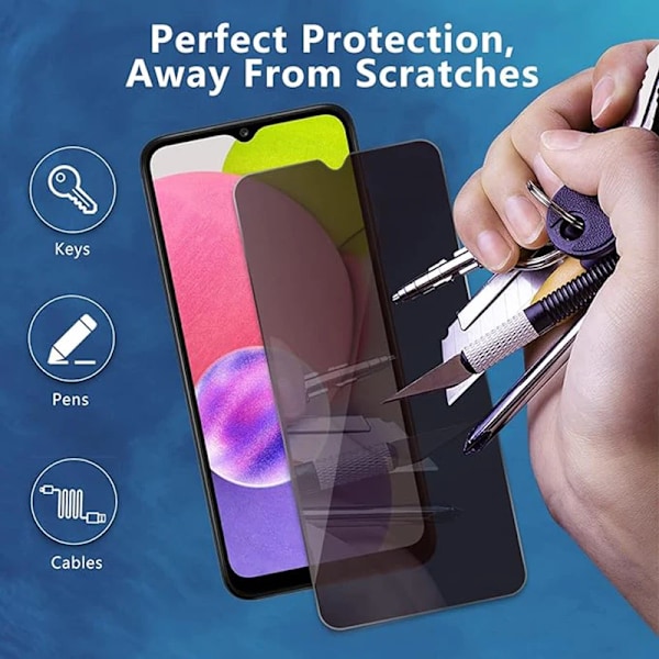 Personvern Skjermbeskytter For Samsung Galaxy A15 A35 A55 A05 Anti-Spy Beskyttelsesglass For Samsung A14name A24 A35 A54 A12 A13 Film. For A24