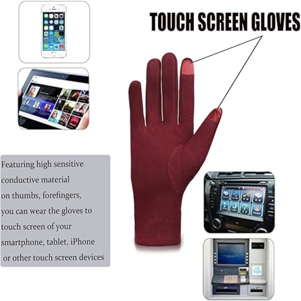 Dam Touch Screen Fleece Vindtäta Handskar Vinter Varma