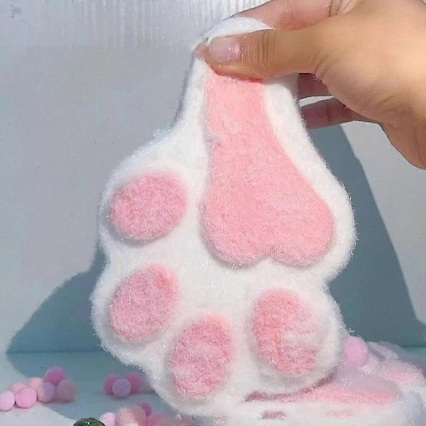 Håndlaget Taba Squishy Stor Katt, Jätte Paw Squishy for Voksne Barn - Perfekt pink