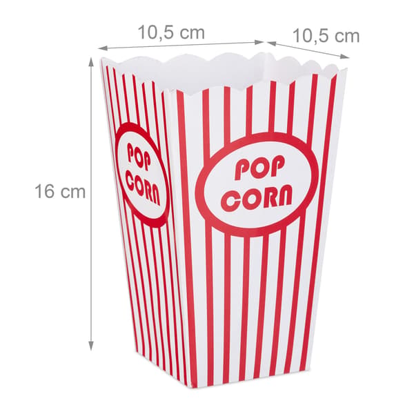 Popcorn Bags, 72 pcs, Red/White 1520