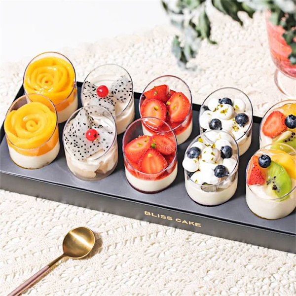 20 stk Plastmousse Dessertkopper B-80ML