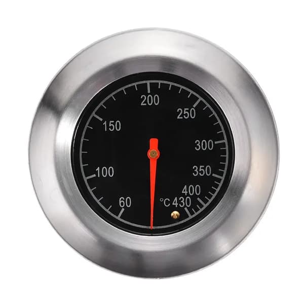 Grilltermometermåler Rustfrit stål BBQ Grilltermometer Grillgrav Kødtemperatur-FM- silver