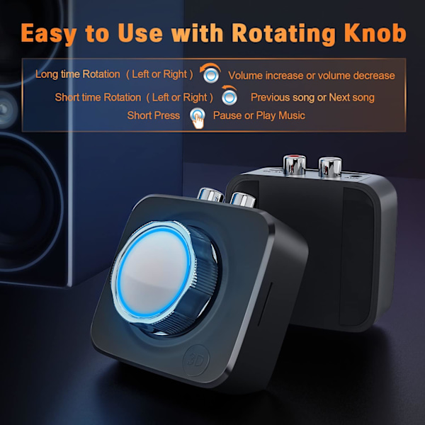 Bluetooth 5.0 Receiver - Bluetooth audio adapter til musik