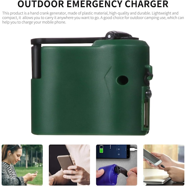 1 x handvevsgenerator utomhus nödladdare USB-port