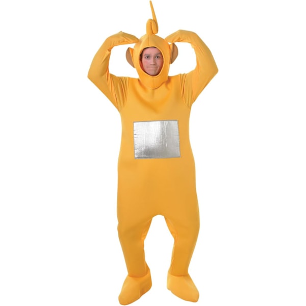 Tinky Winky Teletubbies Vuxen Maskeraddräkt Stag Kostym orange