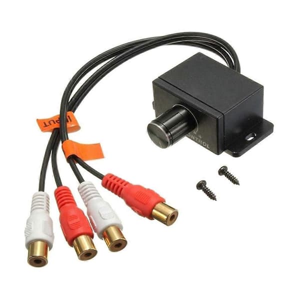 Bilstereo RCA Nivåkontroll Basknopp Volymknopp, 2CH Universal Förstärkare Sub