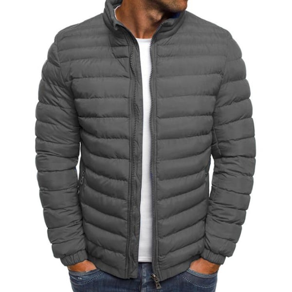 Herr Packable Lett Dunjakke Vinterfrakk Yttertøy W Grey-KK1- Grey 3XL