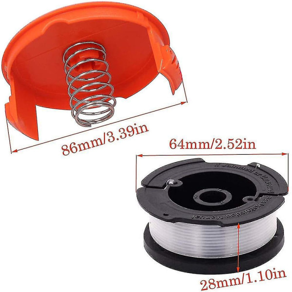 Black+Decker A6481 Spool + 6 Pack Line For Reflex Trimmer null ingen