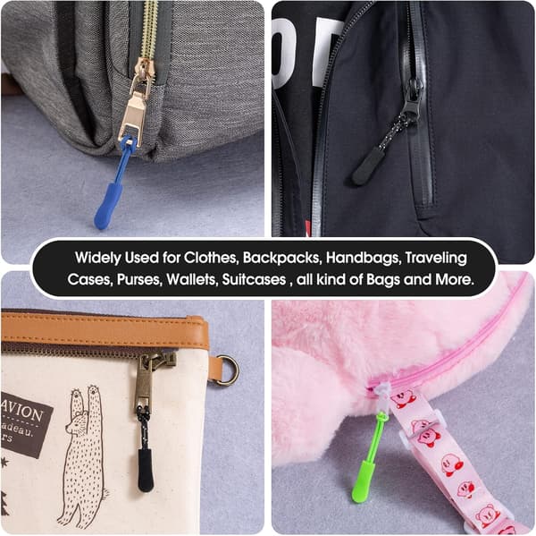 40 Pieces Zipper Pulls Zipper Extenders for Clothes Backpacks-FM-