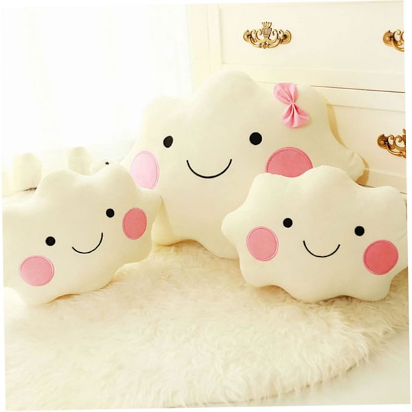 Smiley Face Moln Kudde Mjuk Plysch Sovkudde Fylld-XM2-