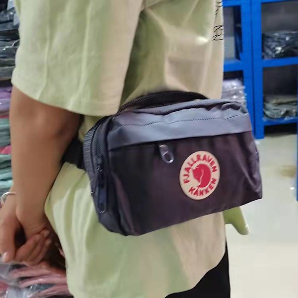 Kvinnor Män Liten Canvas Midjeväska Fanny Pack Bältesväska Grey