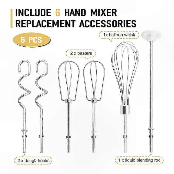 KitchenAid Håndmixer Tilbehør: Piskeris i Rustfrit Stål, Dejkroge, Blenderstave & Piskeris til KitchenAid Mixere