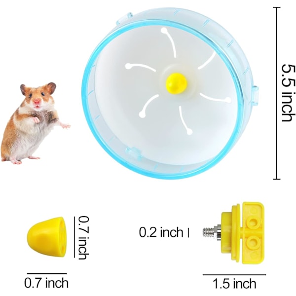 Hamsterhjul, 14cm Tyst Jogging Träningsleksak Hamster