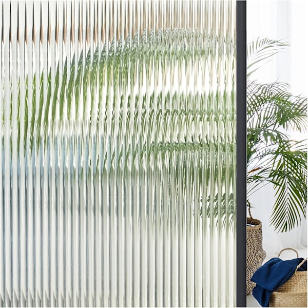 17,5x78,7 tum Reeded Glass Ikkunakalvo Yksityisyyskalvo 3D Koristeellinen Aaltoileva Ikkunatartunta