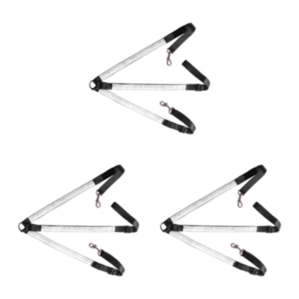 1/2/3/5 justerbar LED-hestebrystkrave meget synlig Hvid White 3PCS