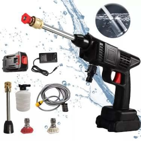 Ledningsfri Trykvasker 30 Bar Tryk Vandsprøjtepistol 48V Lithium Batteri Holder 60 Minutter Fuld Opladning Bærbar Trykvasker