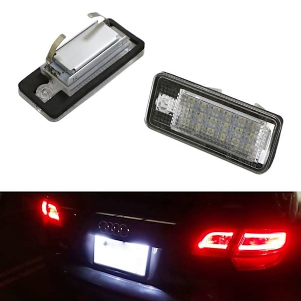 Passer til Audi LED-nummerpladelys A3/A4/A6/A8/Q7/RS4/RS6 nummerpladelys