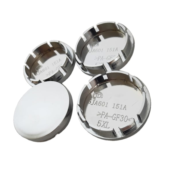 4 stk/sett Svart/Sølv 56mm Bilhjul Senterkopp for Felg Nav ABS Deksel Bil Univer Svart Silver