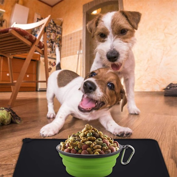 Matskålmatte for Hund, Standard Silikon Kattematte, Vanntett
