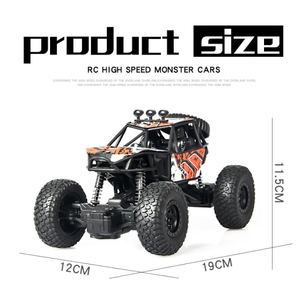 Radiostyrt Off-Road Bil / Crawler - Oransje orange 800